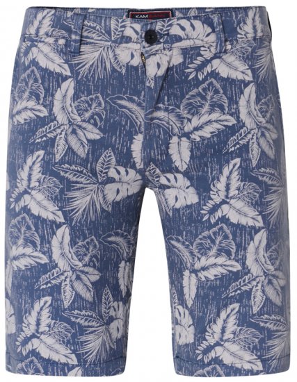 Kam Jeans 340 Dress Shorts Denim Blue - Kratke hlače - Moške Kratke Hlače za Močnejše Postave