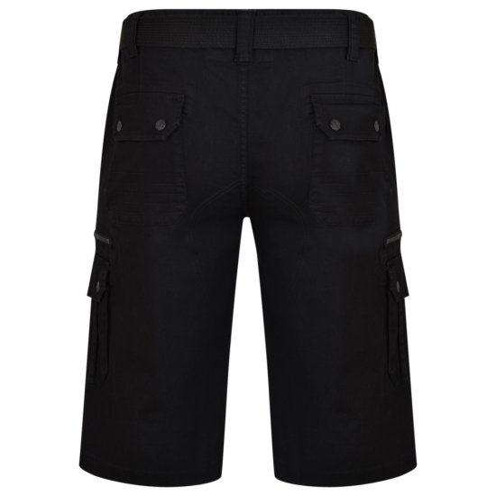 Kam Jeans 343 Cargoshorts Black - Kratke hlače - Moške Kratke Hlače za Močnejše Postave