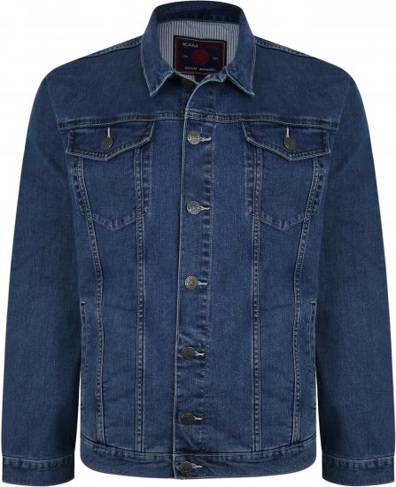 Kam Jeans 405 Western Denim Jacket Stonewash TALL SIZES - MOŠKA OBLAČILA MT-6XLT - DALJŠI kroji