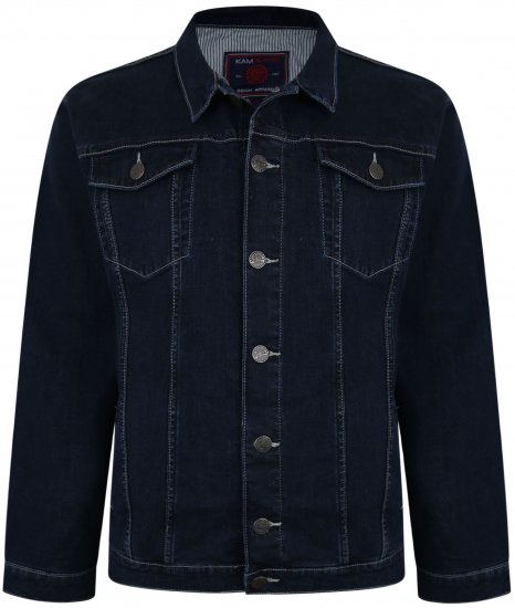 Kam Jeans 405 Western Denim Jacket Indigo - Jakne - Moške bunde za Močnejše Postave