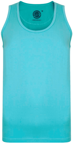 Kam Jeans 500 Tank Top Aqua - Kratke Majice - Moške kratke majice za močnejše postave