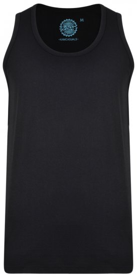 Kam Jeans 500 Tank Top Black - Kratke Majice - Moške kratke majice za močnejše postave