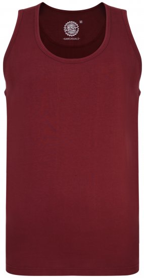 Kam Jeans 500 Tank Top Burgundy - Kratke Majice - Moške kratke majice za močnejše postave