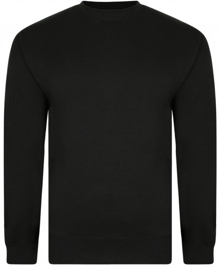 Kam Jeans Sweatshirt Black - Puloverji & jopice - Moški Puloverji & Jopice za Močnejše Postave