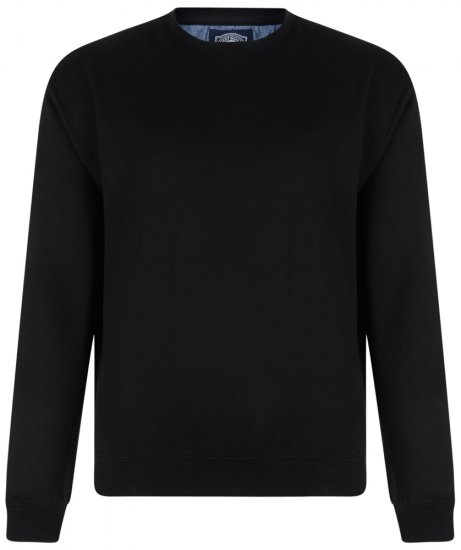 Kam Jeans Sweatshirt Black TALL SIZES - MOŠKA OBLAČILA MT-6XLT - DALJŠI kroji