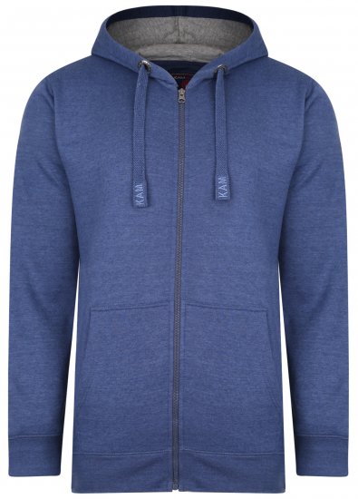 Kam Jeans Hoodie Royal Blue - Puloverji & jopice - Moški Puloverji & Jopice za Močnejše Postave