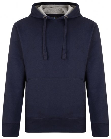 Kam Jeans Crew Neck Hoodie Navy - Puloverji & jopice - Moški Puloverji & Jopice za Močnejše Postave