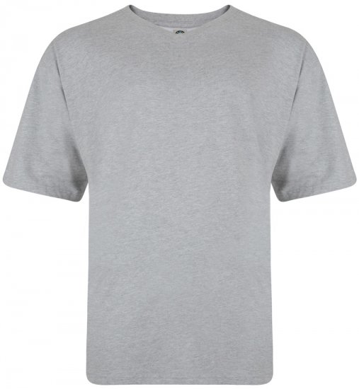 Kam Jeans V-neck T-shirt Grey - Kratke Majice - Moške kratke majice za močnejše postave