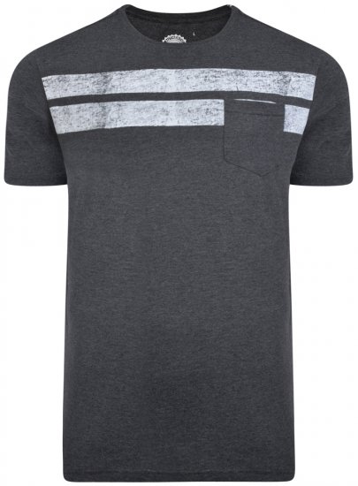 Kam Jeans 5252 T-shirt Charcoal - Kratke Majice - Moške kratke majice za močnejše postave
