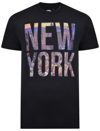 Kam Jeans 5257 T-shirt Black - Kratke Majice - Moške kratke majice za močnejše postave