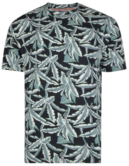 Kam Jeans 5260 T-shirt Navy - Kratke Majice - Moške kratke majice za močnejše postave