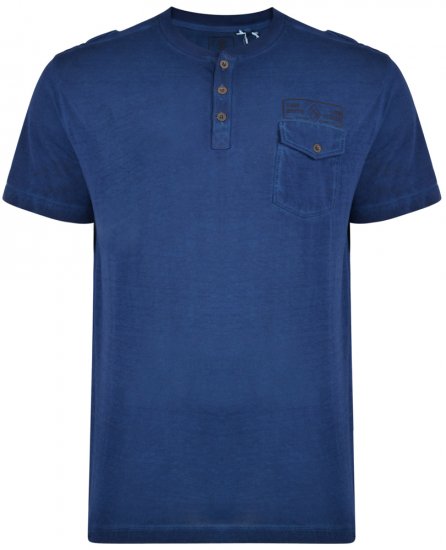 Kam Jeans 5262 T-shirt Denim - Kratke Majice - Moške kratke majice za močnejše postave