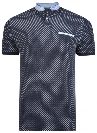 Kam Jeans 5269 Polo Black - Polo majice - Moške Polo Majice za Močnejše Postave