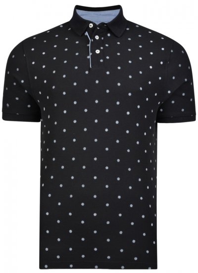 Kam Jeans 5272 Polo Black - Polo majice - Moške Polo Majice za Močnejše Postave