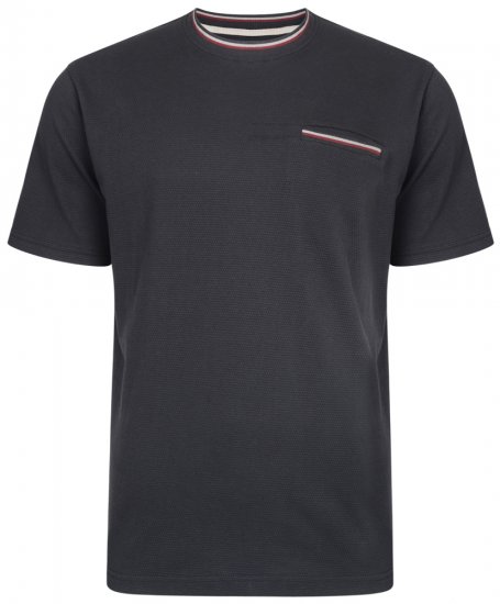 Kam Jeans 5285 T-shirt Black - Kratke Majice - Moške kratke majice za močnejše postave