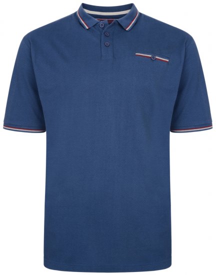 Kam Jeans 5291 Polo Denim - Polo majice - Moške Polo Majice za Močnejše Postave
