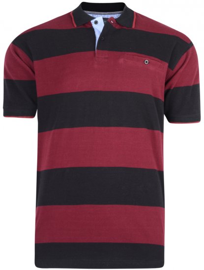 Kam Jeans 5292 Polo Burgundy - Polo majice - Moške Polo Majice za Močnejše Postave