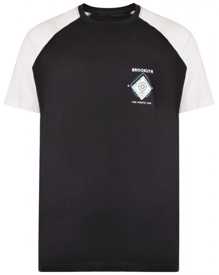 Kam Jeans 5304 T-shirt Navy - Kratke Majice - Moške kratke majice za močnejše postave