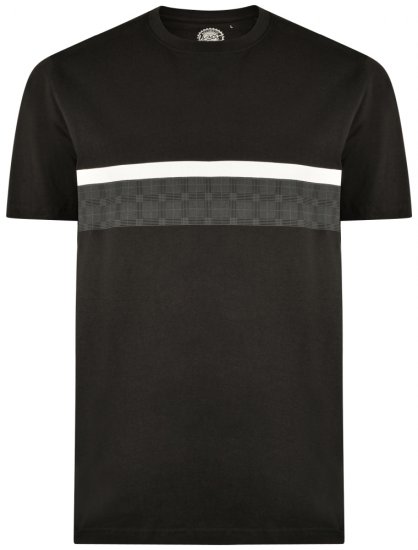 Kam Jeans 5307 T-shirt Black - Kratke Majice - Moške kratke majice za močnejše postave