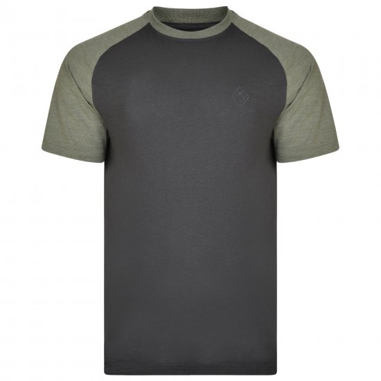 Kam Jeans 5314 Twin pack T-shirts Black/Navy - Kratke Majice - Moške kratke majice za močnejše postave