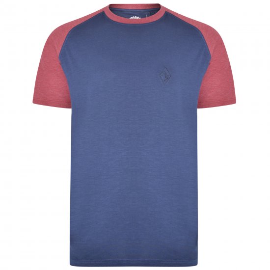 Kam Jeans 5314 Twin pack T-shirts Black/Navy - Kratke Majice - Moške kratke majice za močnejše postave