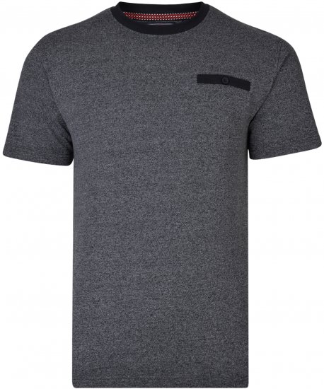 Kam Jeans 5325 T-shirt Navy - Kratke Majice - Moške kratke majice za močnejše postave