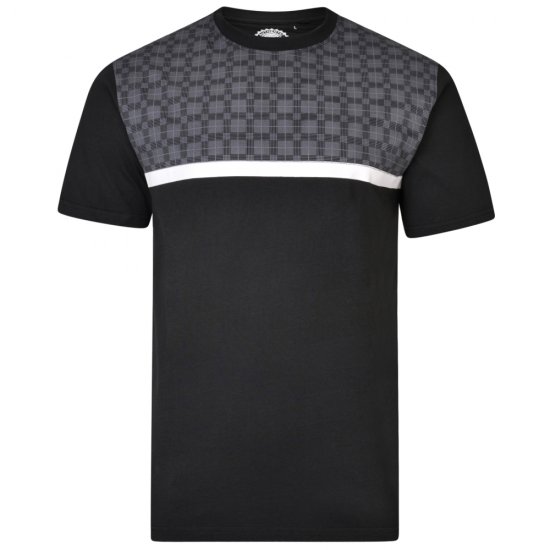 Kam Jeans 5347 Twin pack T-shirt Black/Denim - Kratke Majice - Moške kratke majice za močnejše postave