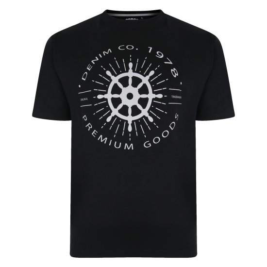Kam Jeans 5348 T-shirt Vintage/Denim Twin Pack - Kratke Majice - Moške kratke majice za močnejše postave