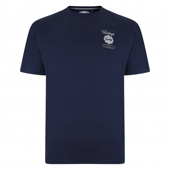 Kam Jeans 5348 T-shirt Vintage/Denim Twin Pack - Kratke Majice - Moške kratke majice za močnejše postave
