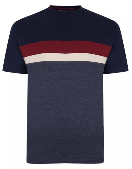 Kam Jeans 5356 Cut&Saw T-shirt Navy - Kratke Majice - Moške kratke majice za močnejše postave