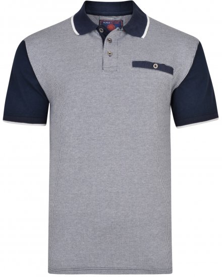 Kam Jeans 5421 Polo Navy - Polo majice - Moške Polo Majice za Močnejše Postave