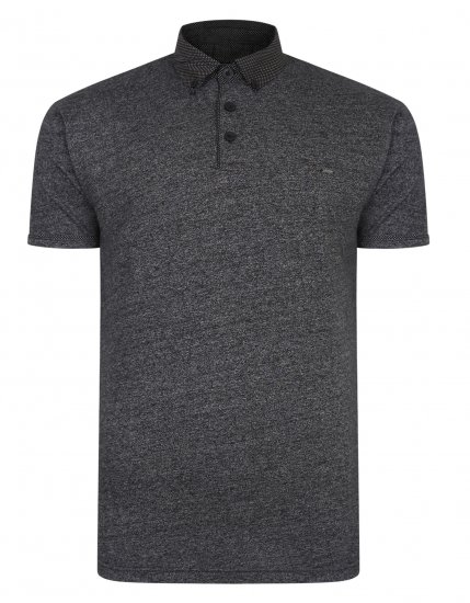 Kam Jeans Smart Look Polo Black - Polo majice - Moške Polo Majice za Močnejše Postave