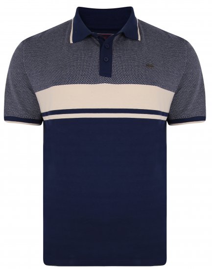 Kam Jeans 5438 Textured Weave Polo - Polo majice - Moške Polo Majice za Močnejše Postave