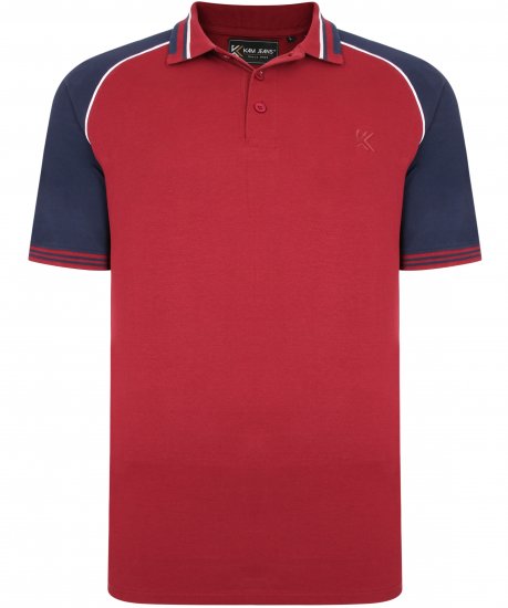 Kam Jeans 5445 Pique Polo Burgundy - Polo majice - Moške Polo Majice za Močnejše Postave