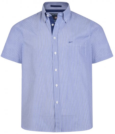 Kam Jeans 6164 Short Sleeve Shirt Navy - Srajce - Moške srajce za Močnejše Postave