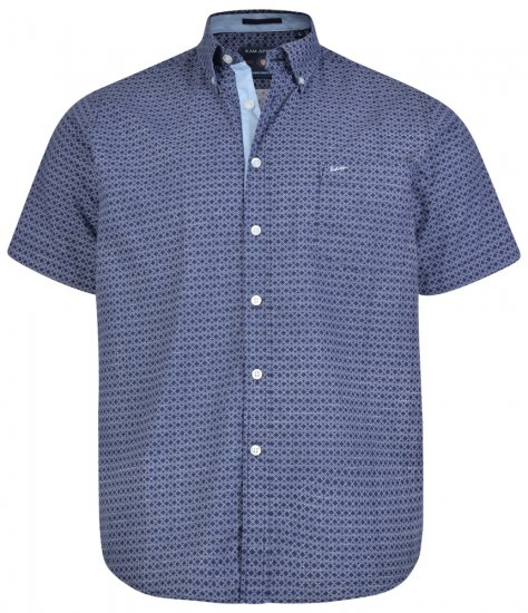 Kam Jeans 6170 Short Sleeve Shirt Navy - Srajce - Moške srajce za Močnejše Postave