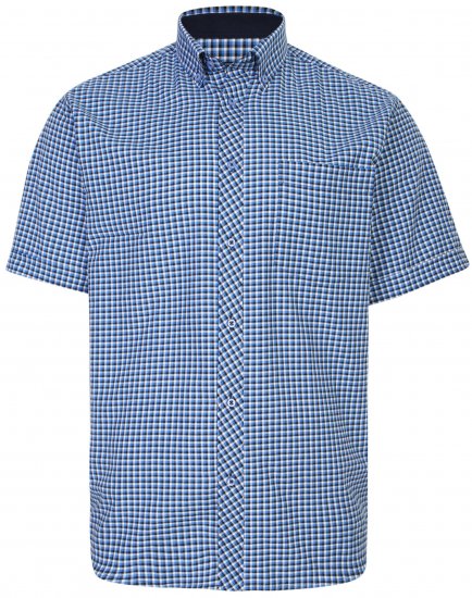 Kam Jeans 6219 Short sleeve Shirt Navy - Srajce - Moške srajce za Močnejše Postave