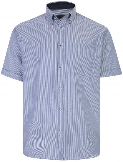 Kam Jeans 6224 Short sleeve Shirt Navy - Srajce - Moške srajce za Močnejše Postave