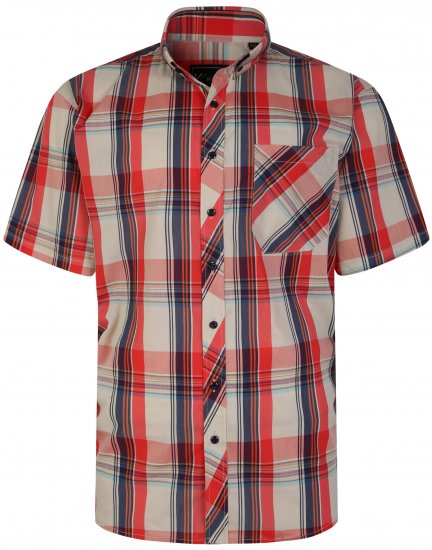 Kam Jeans 6255 Short sleeve Shirt Multi colour - Srajce - Moške srajce za Močnejše Postave