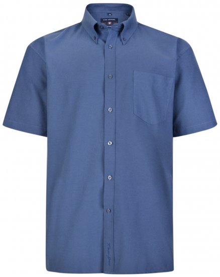 Kam Oxford Shirt Short sleeve Navy - Srajce - Moške srajce za Močnejše Postave