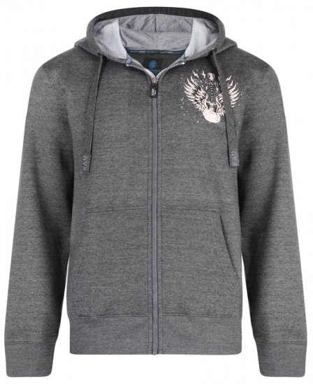 Kam Jeans 7003 Hoodie Charcoal - Puloverji & jopice - Moški Puloverji & Jopice za Močnejše Postave