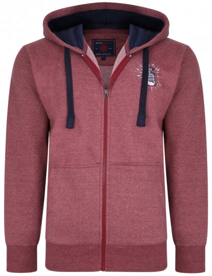 Kam Jeans 7029 Hoodie Cordovan - Puloverji & jopice - Moški Puloverji & Jopice za Močnejše Postave