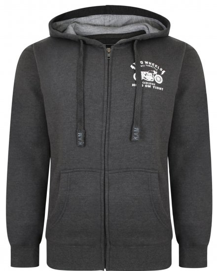 Kam Jeans 7043 Full Throttle Hoodie - Puloverji & jopice - Moški Puloverji & Jopice za Močnejše Postave