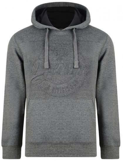Kam Jeans 708 Embossed Hoodie Charcoal - Puloverji & jopice - Moški Puloverji & Jopice za Močnejše Postave