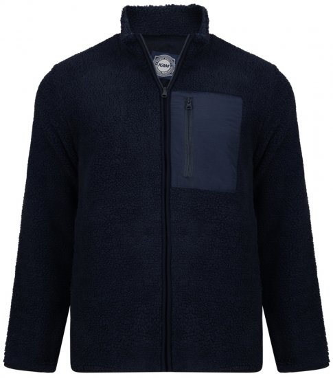 Kam Jeans 712 Teddy Fleece Navy - Puloverji & jopice - Moški Puloverji & Jopice za Močnejše Postave