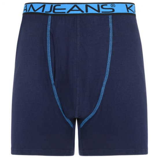 Kam Jeans Boxershorts Black and Navy 2-Pack - Spodnje perilo & kopalne hlače - Moško Spodnje Perilo za močnejše postave