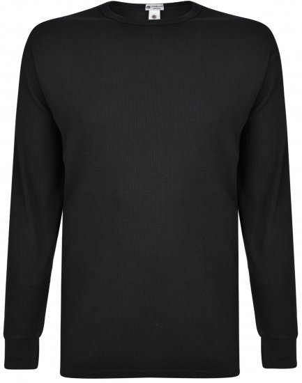 Kam Jeans 835 Long Sleeve Thermal T-shirt Black - Spodnje perilo & kopalne hlače - Moško Spodnje Perilo za močnejše postave