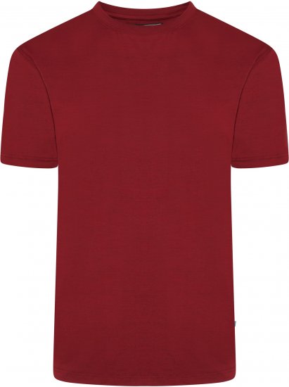 Kam Jeans AP001 XT Active Performance Marl Tee Burgundy - Kratke Majice - Moške kratke majice za močnejše postave