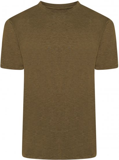 Kam Jeans AP001 XT Active Performance Marl Tee Khaki - Kratke Majice - Moške kratke majice za močnejše postave