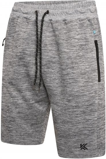 Kam Jeans AP005 Active Performance Marl Shorts Grey - Trenirke & kratke trenirke - Moške Trenirke za Močnejše Postave